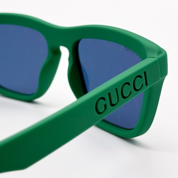 NEW GUCCI GG1571S 004 SQUARE GREEN BLUE MEN SUNGLASSES GUCCI - Picture 7 of 12